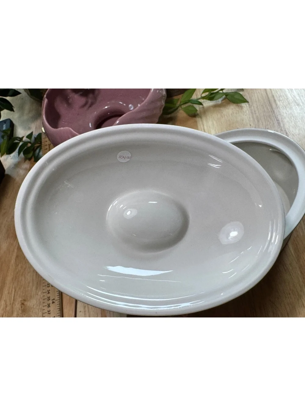 MIKASA ARABELLA Covered Oval Casserole Dish with Floral Pattern